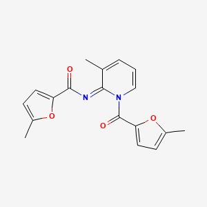 molecular formula C18H16N2O4 B4645825 5-methyl-N-[3-methyl-1-(5-methyl-2-furoyl)-2(1H)-pyridinylidene]-2-furamide 
