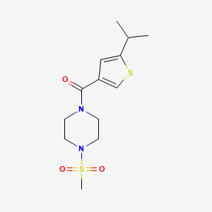 molecular formula C13H20N2O3S2 B4645831 1-[(5-isopropyl-3-thienyl)carbonyl]-4-(methylsulfonyl)piperazine 