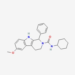 molecular formula C25H29N3O2 B4645839 N-cyclohexyl-6-methoxy-1-phenyl-1,3,4,9-tetrahydro-2H-beta-carboline-2-carboxamide 