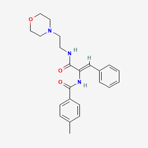 molecular formula C23H27N3O3 B4645844 4-methyl-N-[1-({[2-(4-morpholinyl)ethyl]amino}carbonyl)-2-phenylvinyl]benzamide CAS No. 324561-91-3