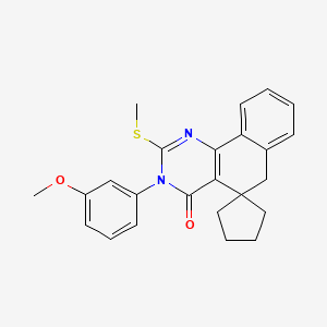 3-(3-methoxyphenyl)-2-(methylthio)-3H-spiro[benzo[h]quinazoline-5,1'-cyclopentan]-4(6H)-one