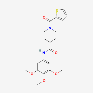 molecular formula C20H24N2O5S B4645872 1-(2-thienylcarbonyl)-N-(3,4,5-trimethoxyphenyl)-4-piperidinecarboxamide 