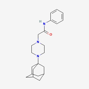 molecular formula C22H31N3O B4645876 2-[4-(1-adamantyl)-1-piperazinyl]-N-phenylacetamide 
