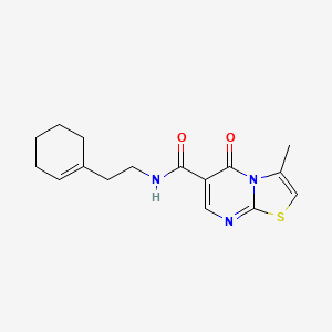 molecular formula C16H19N3O2S B4645881 N-[2-(1-cyclohexen-1-yl)ethyl]-3-methyl-5-oxo-5H-[1,3]thiazolo[3,2-a]pyrimidine-6-carboxamide 