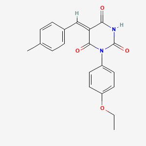 1-(4-ethoxyphenyl)-5-(4-methylbenzylidene)-2,4,6(1H,3H,5H)-pyrimidinetrione