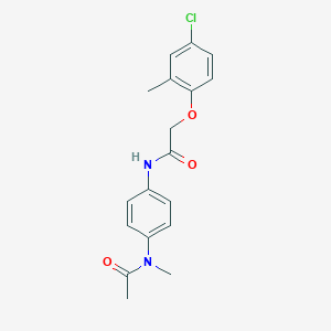 molecular formula C18H19ClN2O3 B464593 N-{4-[acetyl(methyl)amino]phenyl}-2-(4-chloro-2-methylphenoxy)acetamide CAS No. 327071-35-2