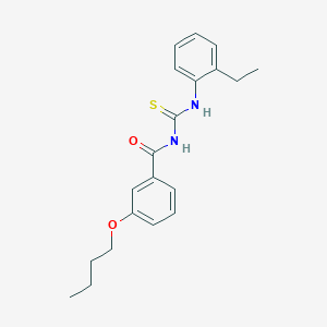 molecular formula C20H24N2O2S B4645973 3-butoxy-N-{[(2-ethylphenyl)amino]carbonothioyl}benzamide 