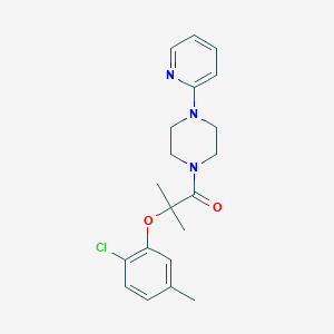 molecular formula C20H24ClN3O2 B4645984 1-[2-(2-chloro-5-methylphenoxy)-2-methylpropanoyl]-4-(2-pyridinyl)piperazine 