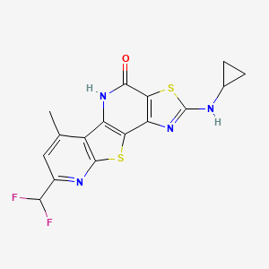 2-(cyclopropylamino)-8-(difluoromethyl)-6-methylpyrido[3',2':4,5]thieno[3,2-b][1,3]thiazolo[4,5-d]pyridin-4(5H)-one