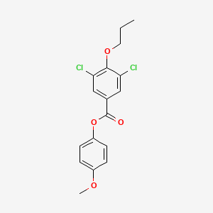 molecular formula C17H16Cl2O4 B4645998 4-methoxyphenyl 3,5-dichloro-4-propoxybenzoate 