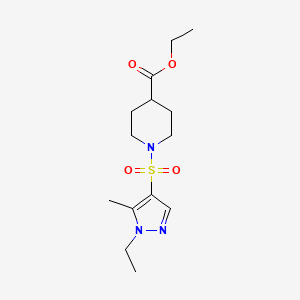 molecular formula C14H23N3O4S B4646000 ethyl 1-[(1-ethyl-5-methyl-1H-pyrazol-4-yl)sulfonyl]-4-piperidinecarboxylate 