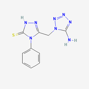 5-[(5-amino-1H-tetrazol-1-yl)methyl]-4-phenyl-4H-1,2,4-triazole-3-thiol