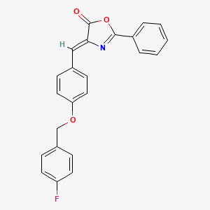 4-{4-[(4-fluorobenzyl)oxy]benzylidene}-2-phenyl-1,3-oxazol-5(4H)-one