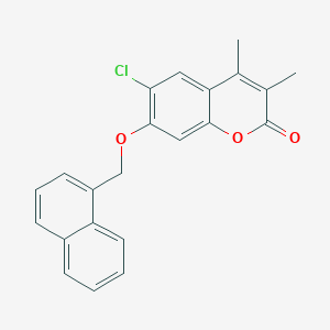 molecular formula C22H17ClO3 B4646091 6-chloro-3,4-dimethyl-7-(1-naphthylmethoxy)-2H-chromen-2-one 