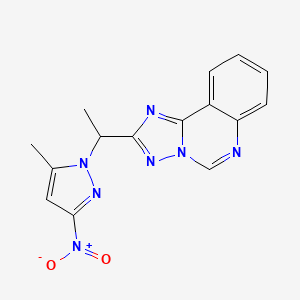 2-[1-(5-methyl-3-nitro-1H-pyrazol-1-yl)ethyl][1,2,4]triazolo[1,5-c]quinazoline