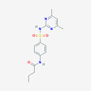 molecular formula C16H20N4O3S B464612 N-[4-[(4,6-dimethylpyrimidin-2-yl)sulfamoyl]phenyl]butanamide CAS No. 101428-40-4