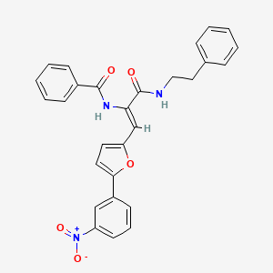 N-(2-[5-(3-nitrophenyl)-2-furyl]-1-{[(2-phenylethyl)amino]carbonyl}vinyl)benzamide