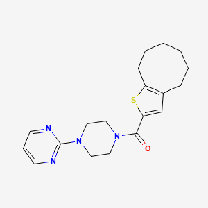 2-[4-(4,5,6,7,8,9-hexahydrocycloocta[b]thien-2-ylcarbonyl)-1-piperazinyl]pyrimidine