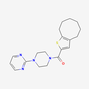 molecular formula C19H24N4OS B4646195 2-[4-(4,5,6,7,8,9-hexahydrocycloocta[b]thien-2-ylcarbonyl)-1-piperazinyl]pyrimidine 