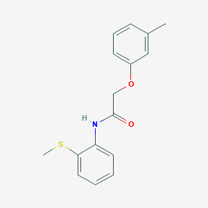 molecular formula C16H17NO2S B4646218 2-(3-methylphenoxy)-N-[2-(methylthio)phenyl]acetamide 