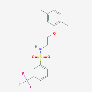 molecular formula C17H18F3NO3S B4646229 N-[2-(2,5-dimethylphenoxy)ethyl]-3-(trifluoromethyl)benzenesulfonamide 