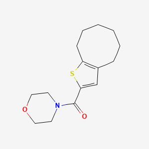 molecular formula C15H21NO2S B4646309 4-(4,5,6,7,8,9-hexahydrocycloocta[b]thien-2-ylcarbonyl)morpholine 