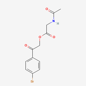 molecular formula C12H12BrNO4 B4646315 2-(4-bromophenyl)-2-oxoethyl N-acetylglycinate 