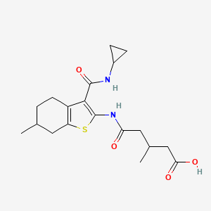 5-({3-[(cyclopropylamino)carbonyl]-6-methyl-4,5,6,7-tetrahydro-1-benzothien-2-yl}amino)-3-methyl-5-oxopentanoic acid