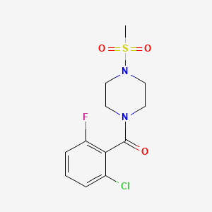 molecular formula C12H14ClFN2O3S B4646369 1-(2-chloro-6-fluorobenzoyl)-4-(methylsulfonyl)piperazine 