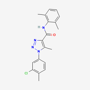 molecular formula C19H19ClN4O B4646403 1-(3-chloro-4-methylphenyl)-N-(2,6-dimethylphenyl)-5-methyl-1H-1,2,3-triazole-4-carboxamide 