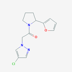 4-chloro-1-{2-[2-(2-furyl)-1-pyrrolidinyl]-2-oxoethyl}-1H-pyrazole