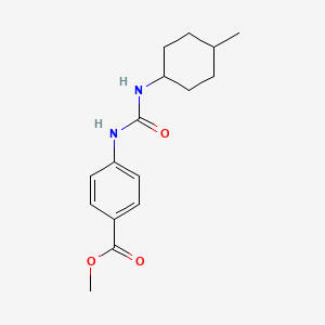 molecular formula C16H22N2O3 B4646411 methyl 4-({[(4-methylcyclohexyl)amino]carbonyl}amino)benzoate 