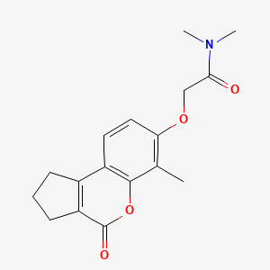 N,N-dimethyl-2-[(6-methyl-4-oxo-1,2,3,4-tetrahydrocyclopenta[c]chromen-7-yl)oxy]acetamide