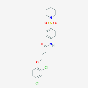 molecular formula C21H24Cl2N2O4S B464644 4-(2,4-dichlorophenoxy)-N-[4-(1-piperidinylsulfonyl)phenyl]butanamide CAS No. 327065-92-9