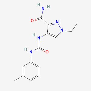 1-ETHYL-4-[(3-TOLUIDINOCARBONYL)AMINO]-1H-PYRAZOLE-3-CARBOXAMIDE