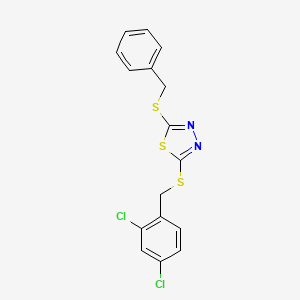 2-(benzylthio)-5-[(2,4-dichlorobenzyl)thio]-1,3,4-thiadiazole