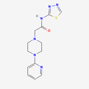 molecular formula C13H16N6OS B4646468 2-[4-(2-pyridinyl)-1-piperazinyl]-N-1,3,4-thiadiazol-2-ylacetamide 