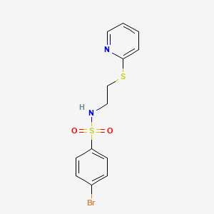 molecular formula C13H13BrN2O2S2 B4646471 4-bromo-N-[2-(2-pyridinylthio)ethyl]benzenesulfonamide 