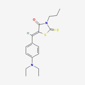 molecular formula C17H22N2OS2 B4646475 5-[4-(diethylamino)benzylidene]-3-propyl-2-thioxo-1,3-thiazolidin-4-one 
