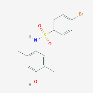 molecular formula C14H14BrNO3S B4646502 4-bromo-N-(4-hydroxy-2,5-dimethylphenyl)benzenesulfonamide 