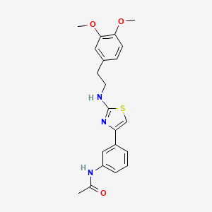 molecular formula C21H23N3O3S B4646512 N-[3-(2-{[2-(3,4-dimethoxyphenyl)ethyl]amino}-1,3-thiazol-4-yl)phenyl]acetamide 