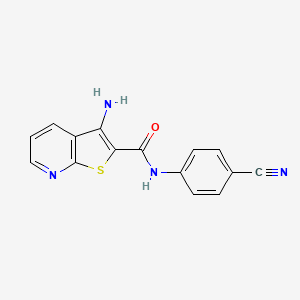 molecular formula C15H10N4OS B4646525 3-amino-N-(4-cyanophenyl)thieno[2,3-b]pyridine-2-carboxamide 