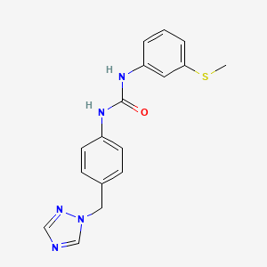 molecular formula C17H17N5OS B4646532 N-[3-(methylthio)phenyl]-N'-[4-(1H-1,2,4-triazol-1-ylmethyl)phenyl]urea 