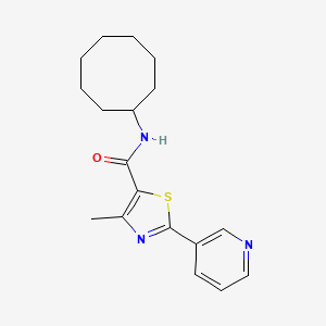 molecular formula C18H23N3OS B4646549 N-cyclooctyl-4-methyl-2-(3-pyridinyl)-1,3-thiazole-5-carboxamide 
