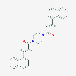 molecular formula C30H26N2O2 B464655 (E)-3-naphthalen-1-yl-1-[4-[(E)-3-naphthalen-1-ylprop-2-enoyl]piperazin-1-yl]prop-2-en-1-one CAS No. 327065-95-2