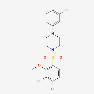 molecular formula C17H17Cl3N2O3S B4646562 1-(3-chlorophenyl)-4-[(3,4-dichloro-2-methoxyphenyl)sulfonyl]piperazine 