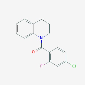 molecular formula C16H13ClFNO B4646600 1-(4-chloro-2-fluorobenzoyl)-1,2,3,4-tetrahydroquinoline 
