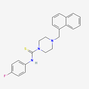 molecular formula C22H22FN3S B4646619 N-(4-fluorophenyl)-4-(1-naphthylmethyl)-1-piperazinecarbothioamide 