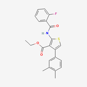 ethyl 4-(3,4-dimethylphenyl)-2-[(2-fluorobenzoyl)amino]-3-thiophenecarboxylate