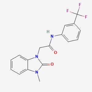 molecular formula C17H14F3N3O2 B4646652 2-(3-methyl-2-oxo-2,3-dihydro-1H-benzimidazol-1-yl)-N-[3-(trifluoromethyl)phenyl]acetamide 